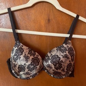 Lace/Flower print bra